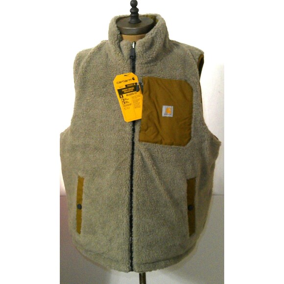 Carhartt S NWT $129 Women Montana Reversible Relaxed Fit Insulated Vest Brown - Picture 8 of 10